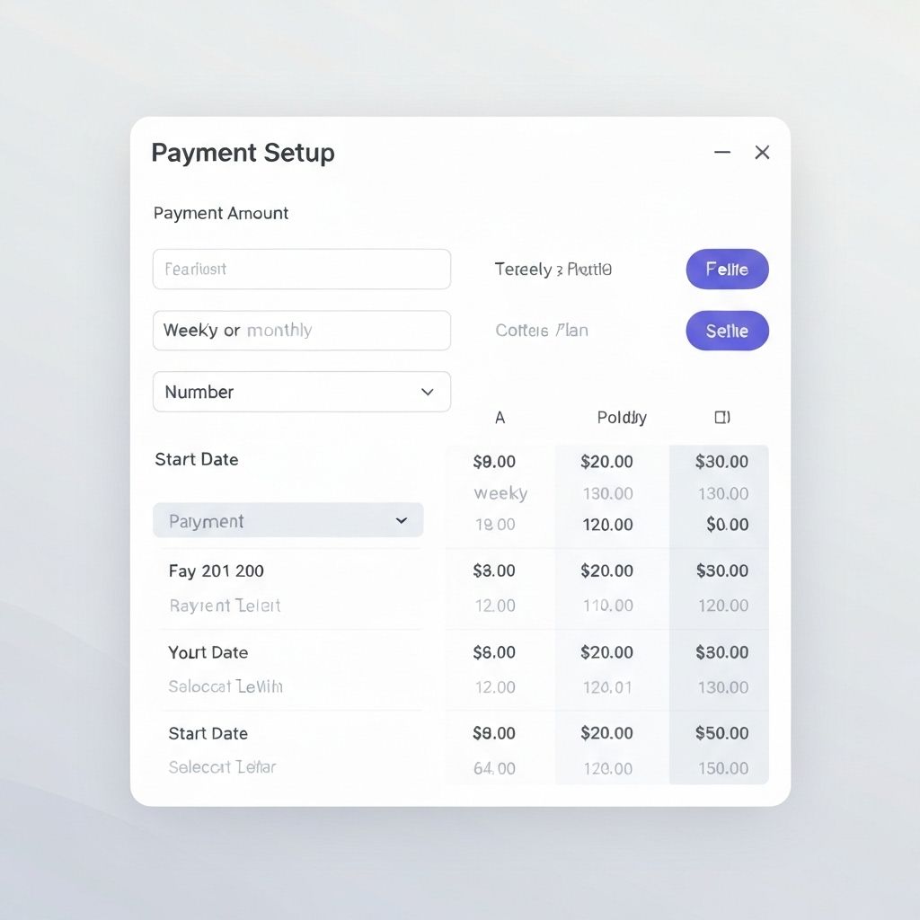 Payment Plan Setup